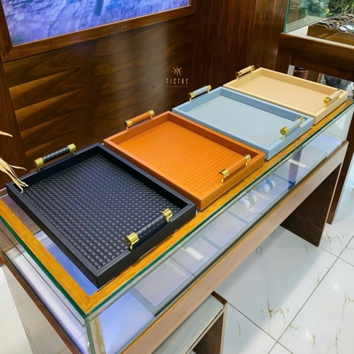 Khay da đan cao cấp loại to có tay nắm