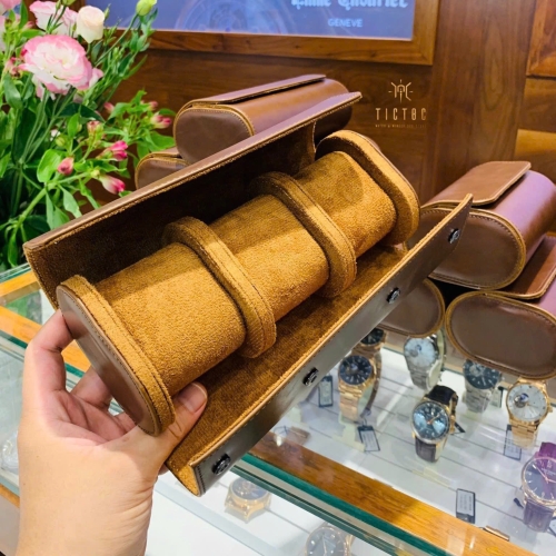 Hộp đựng đồng hồ du lịch da PU cao cấp 3 đồng hồ