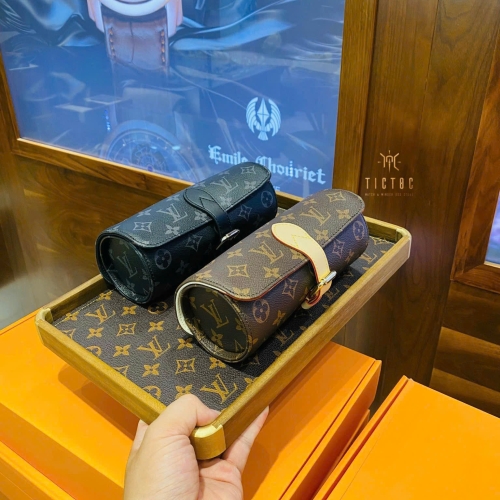 Hộp đựng đồng hồ du lịch dạng cuộn da LV chứa 3-4 đồng hồ