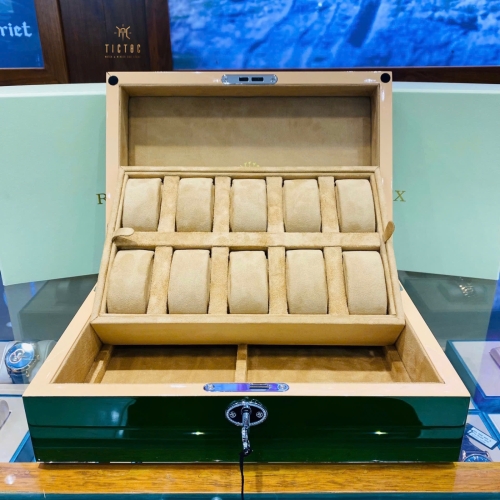 Hộp gỗ Rolex chứa 10 đồng hồ