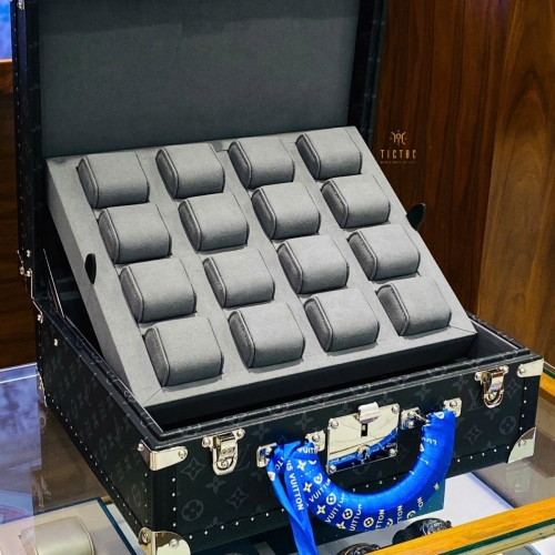 Vali da cao cấp LV chứa 16 đồng hồ