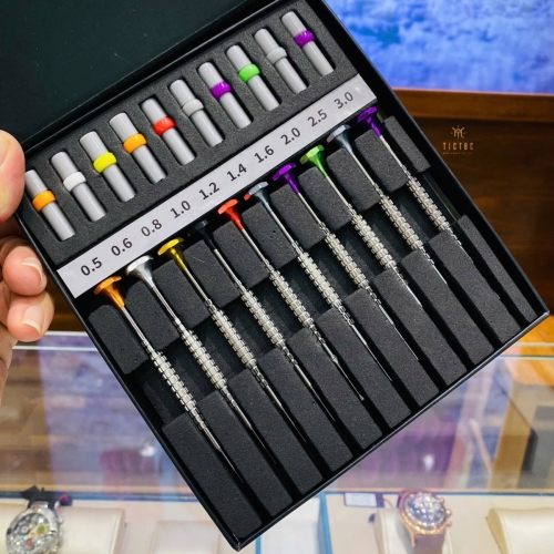 Bộ vít Inox chuyên dụng để mở tháo ốc, cắt mắt dây đồng hồ
