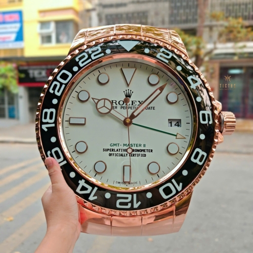 Đồng hồ treo tường Rolex loại to có niềng đường kính 45cm